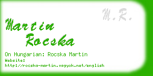 martin rocska business card